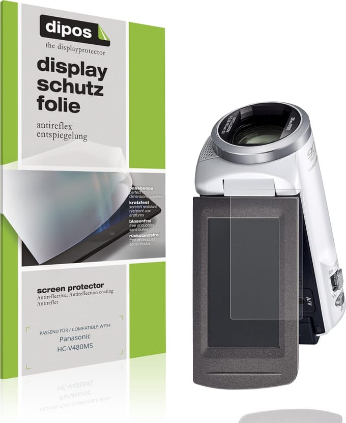dipos – 4x Matte Beschermfolie geschikt voor Panasonic HC-V480MS | Krasbestendige & antireflecterende Screenprotector Ultra-Thin