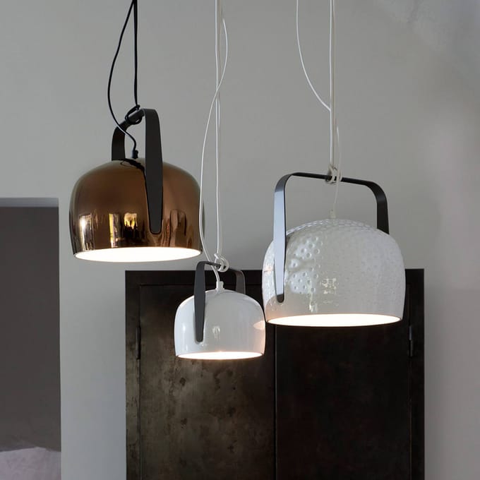Karman Bag - witte hanglamp Ø 32 cm gestructureerd