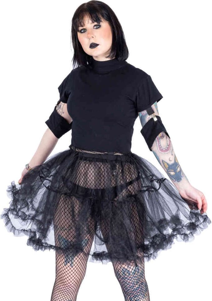 Poizen Industries - Amira Midi Tutu - Zwart