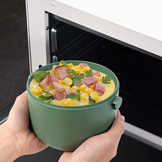 Boîte à bento portable de grande capacité, conteneur à déjeuner étanche pour l'école et le bureau gray