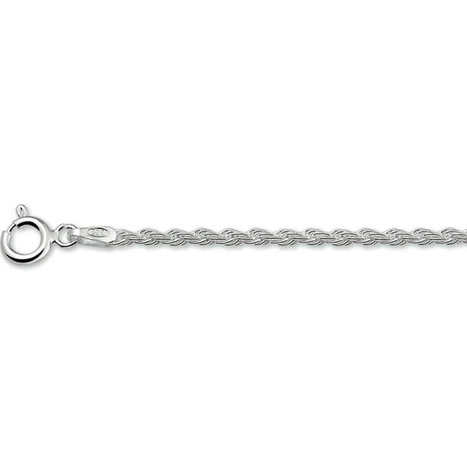 Glams armband koord 2,0 mm 18 cm - Zilver