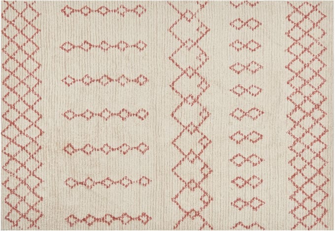 BUXAR - Laagpolig vloerkleed - Beige - 140 x 200 cm - Katoen