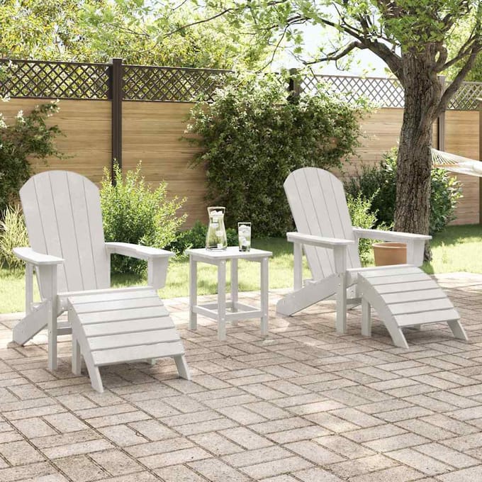 vidaXL Tuinstoel 2 pcs Wit 83 x 74 x 92 cm Polyetheen