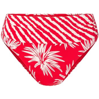LingaDore - Bikini Broek Leaf Stripe - maat 38 - Rood/Wit