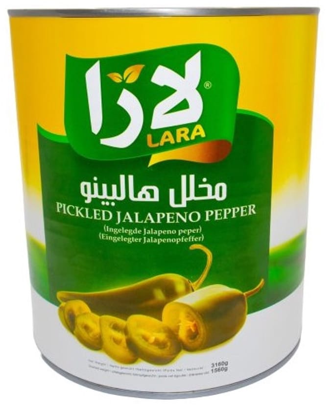 Lara Gepekelde Jalapeno Pepers 3160GR (Ingeblikt)