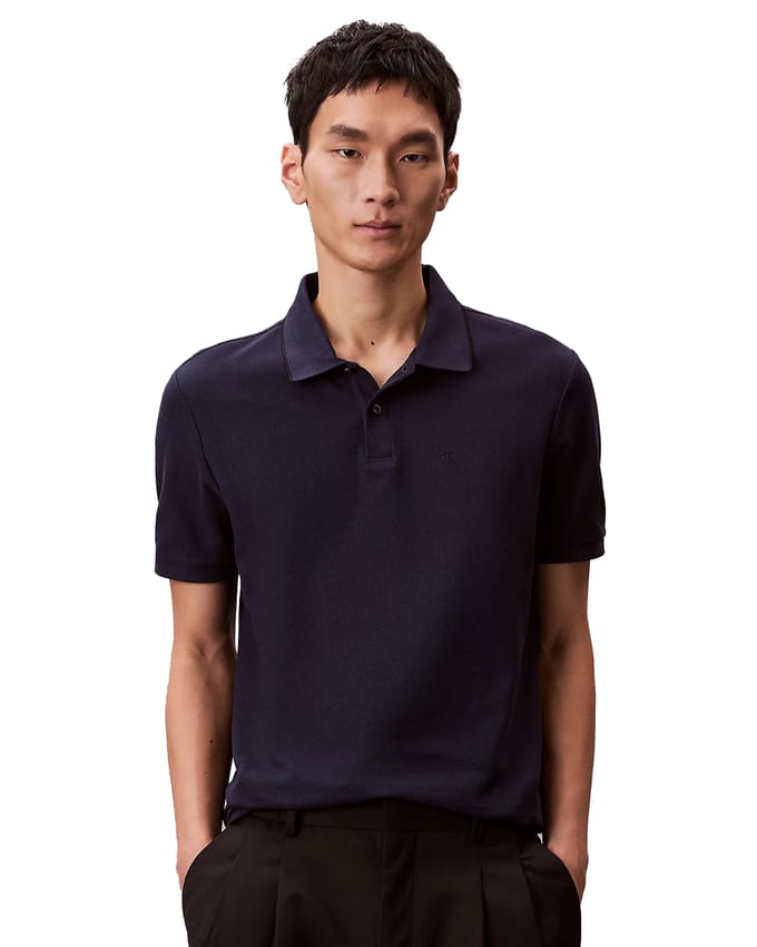 poloshirt met gestikt logo van puur katoen