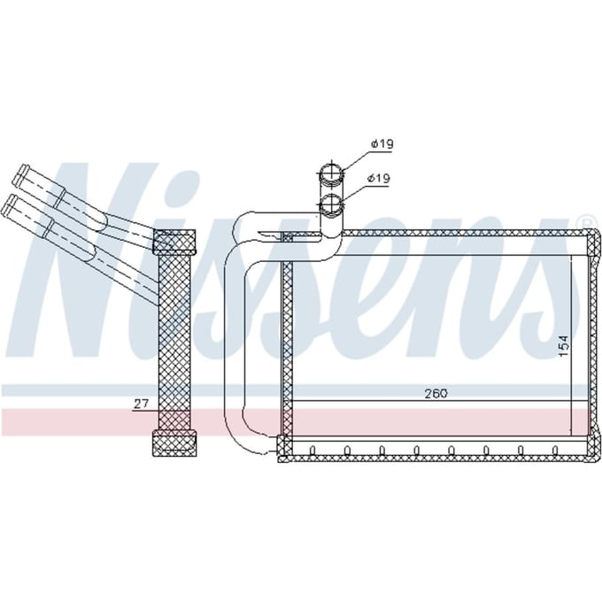 Warmtewisselaar, interieur verwarming NISSENS 77635