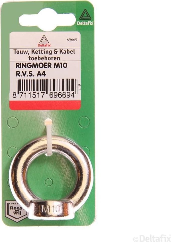 Deltafix - Ringmoer m10 rvs
