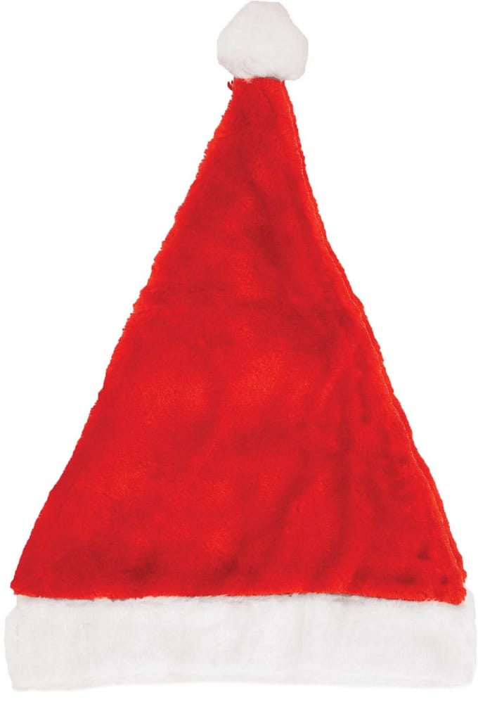 Kerstmuts - rood - voor volwassenen - budgetmuts - 29 x 42 cm - pluche