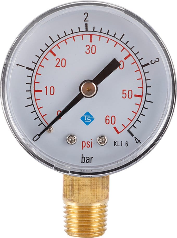 1 stuks - waterdrukmeter - hydraulische oliedrukmeter - binnen accessoires - stalen rand drukmeter - hoge precisie drukmeter - Y50 lucht
