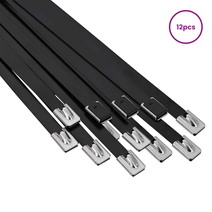 vidaXL - Kabelband - 12 - st - 7,9 - x - 250 - mm - Zwart