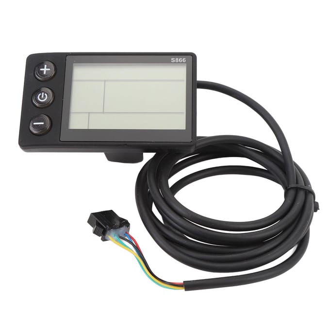 Fiets Display Meter SM 5 Pin Stekker Waterbestendig S866 LCD Display Paneel met Achtergrondverlichting voor Elektrische Scooter white