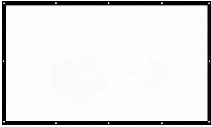 Projectorscherm - Bioscoopscherm - Films Presenteren - Kreukvrij Polyester - 16:9 Schaal - Wit Zwart Frame