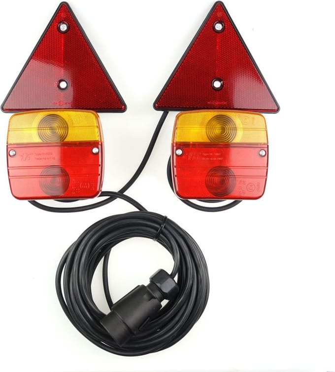 Magnetische aanhangerlampenset met driehoek