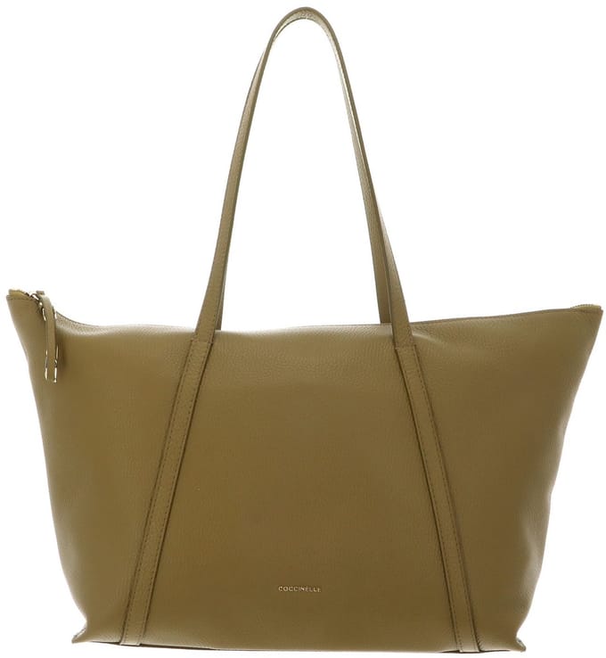 COCCINELLE Leren shopper Nory Handbag Seagrass kaki