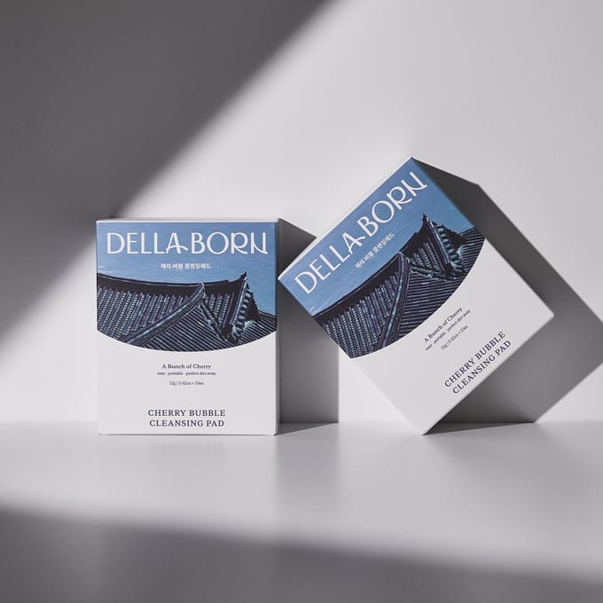 DELLA BORN - Cherry Bubble Cleansing pad - 1 box (10ea) - Cleanser - [Korean Skincare]