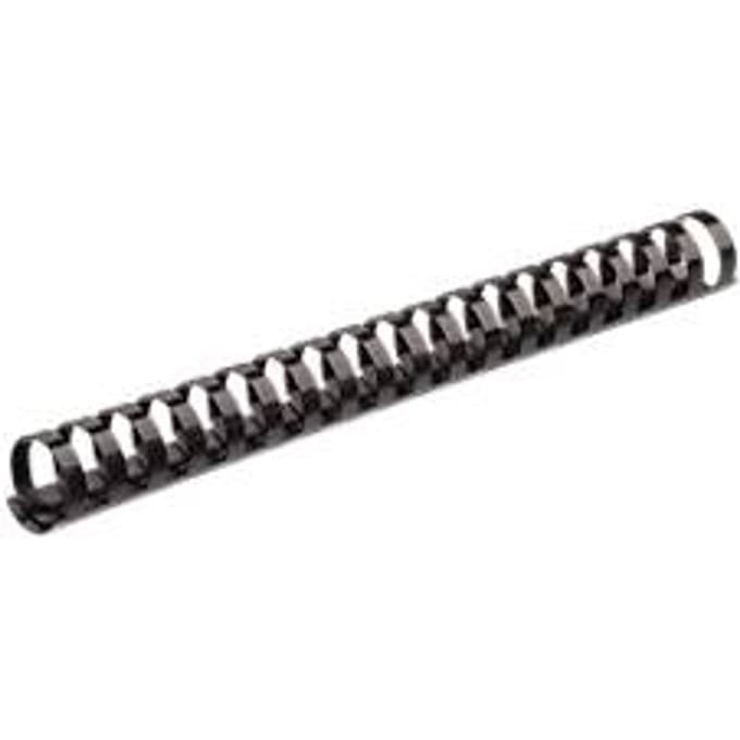 Fellowes plastic inbindruggen, formaat 14 mm, 100 stuks, voor inbindmachines plastic inbindrug zwart, 100