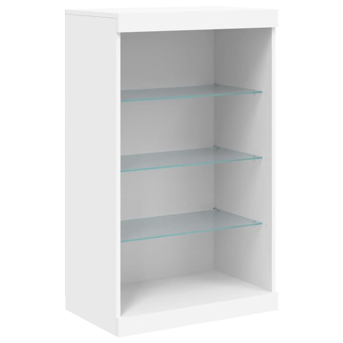 vidaXL - Dressoir - met - LED-verlichting - 60,5x37x100 - cm - wit
