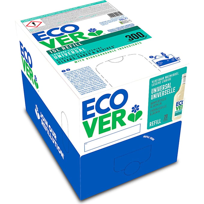 Ecover Vloeibaar Wasmiddel Universeel Kamperfoelie & Jasmijn 1x 15L