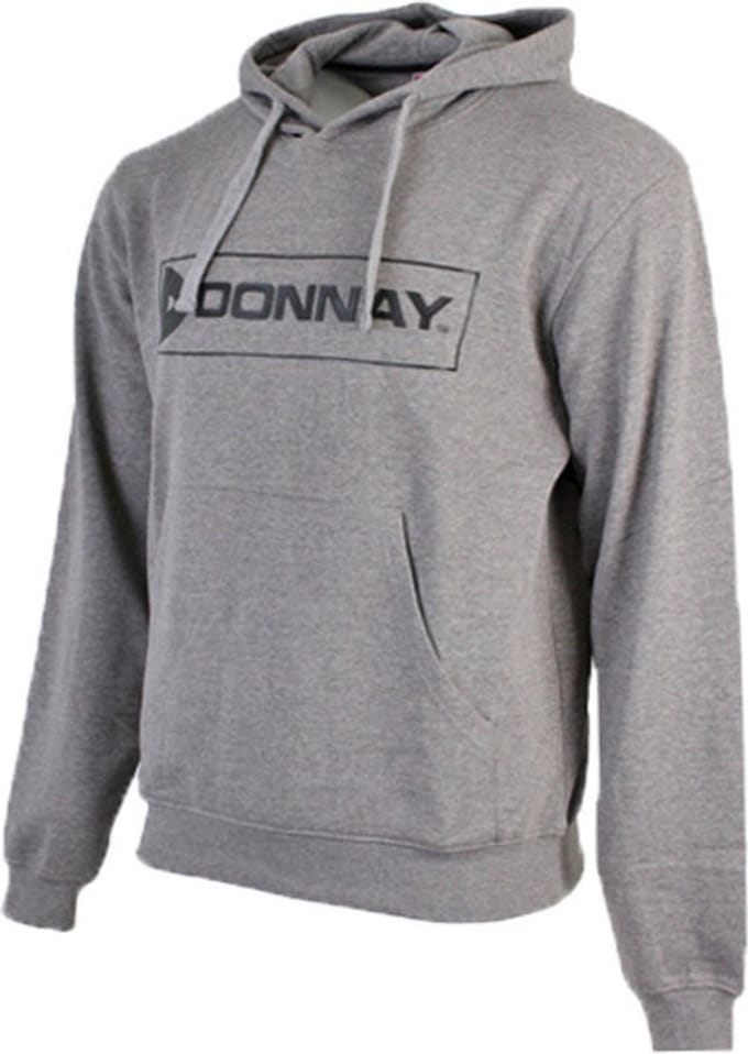 Donnay - Sweater met capuchon (David) - groot logo - Sporttrui - Silver-marl (032)- maat M