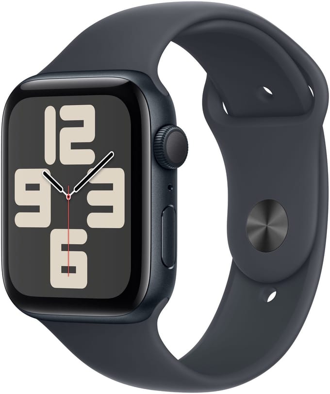 Apple Watch SE 2024 44mm Midnight Aluminium Case with Midnight Sport Band - M/L