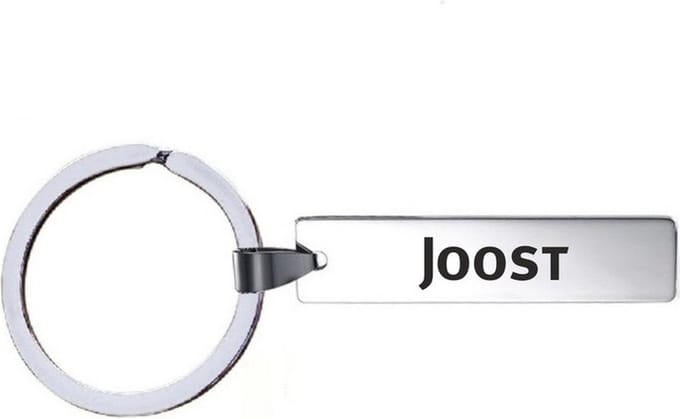 Sleutelhanger Met Naam - Joost - RVS
