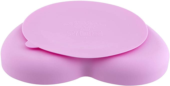 Hartvormig Siliconen Bordje Met Zuignap Roze 9M+