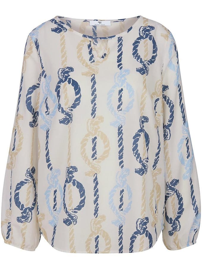 Blouse ronde halslijn Van Peter Hahn wit