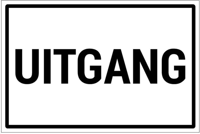 Uitgang bord | gecoat dibond materiaal | 45 x 30 cm