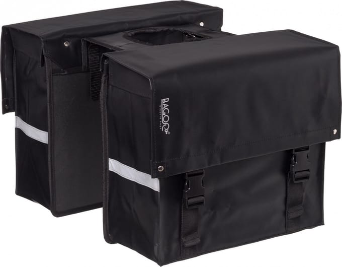Bagoo Dubbele Fietstas - 34 Liter - Zwart- Bisonyl
