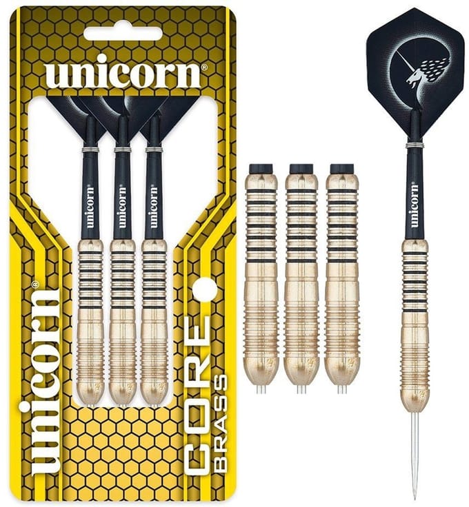 Unicorn Core Shape 2 Brass - Gold - Dartpijlen