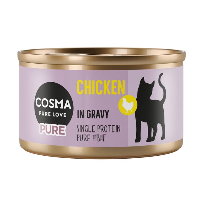 6x80g Cosma Pure Kip natvoer voor katten