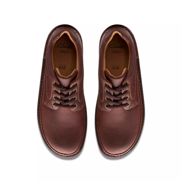 Clarks Nature Three - heren veterschoen - Bruin - maat 43 (EU) 9 (UK)