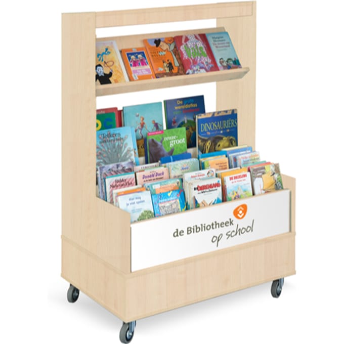 Foxis junior browser boekenkast enkelzijdig, kleur beuken