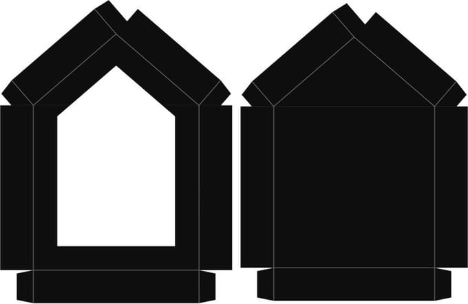 Snijmallen 3d-huis