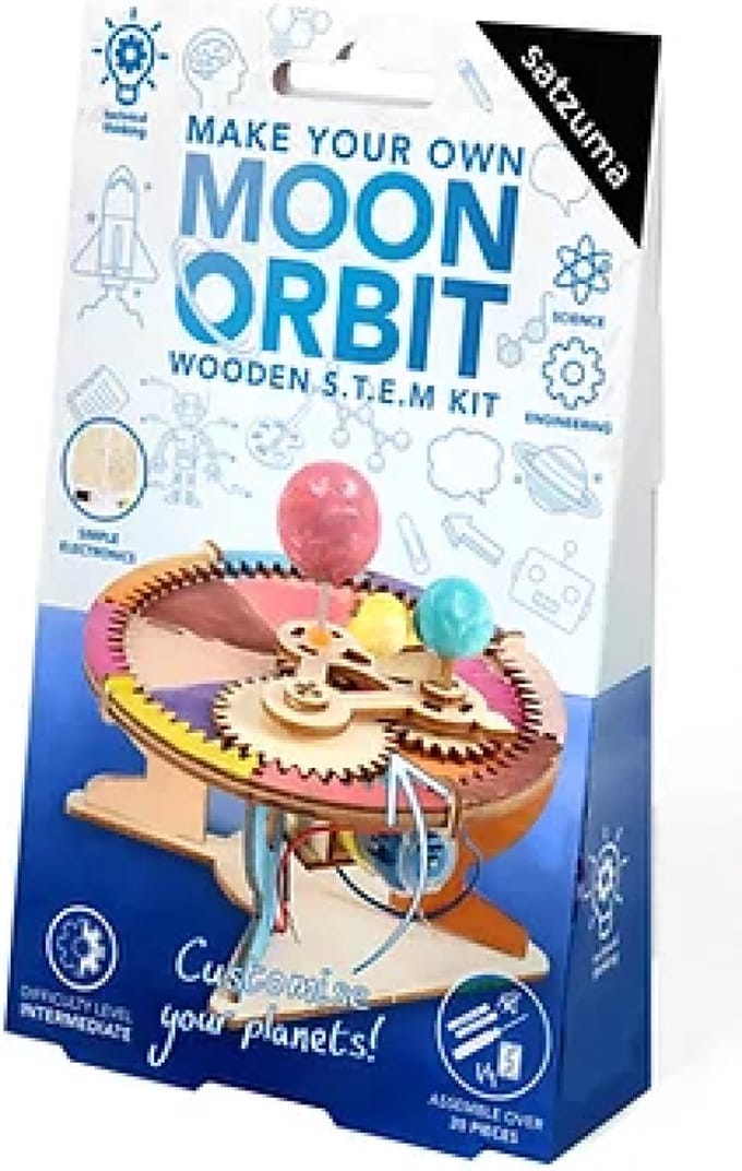 Satzuma Make Your Own Wooden Earth Orbit - STEM