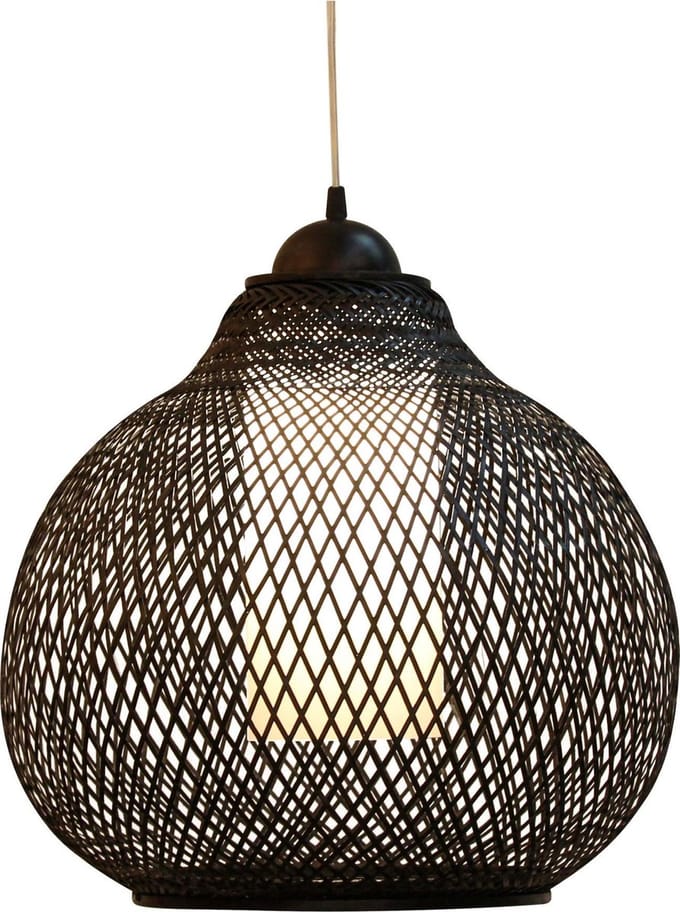 Fine Asianliving Bamboe Webbing Hanglamp Zwart Robinson D41xH35cm