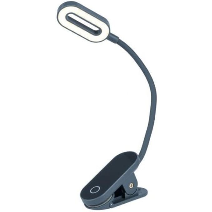 Libri_x led leeslamp met clip usb oplaadbaar blauw