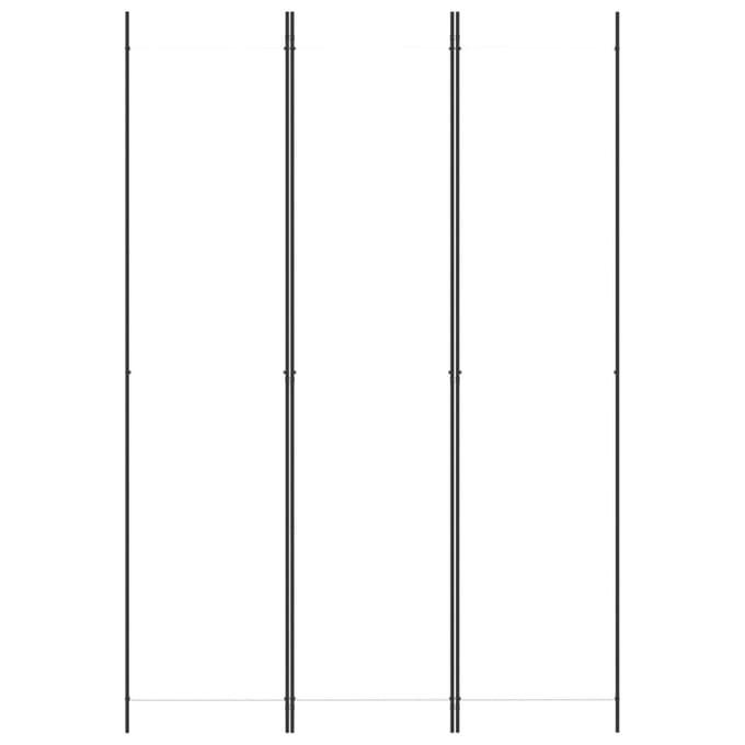 vidaXL - Kamerscherm - met - 3 - panelen - 150x220 - cm - stof - wit