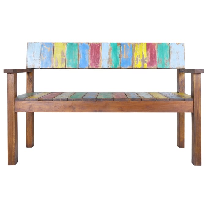 vidaXL - Bankje - 115 - cm - massief - gerecycled - hout