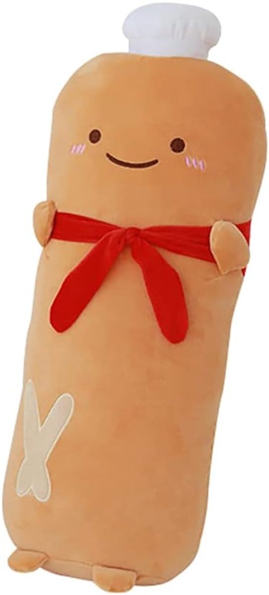 Lange Gevulde Toast Brood Pluche Kussen 50 cm Zacht Knuffeldier