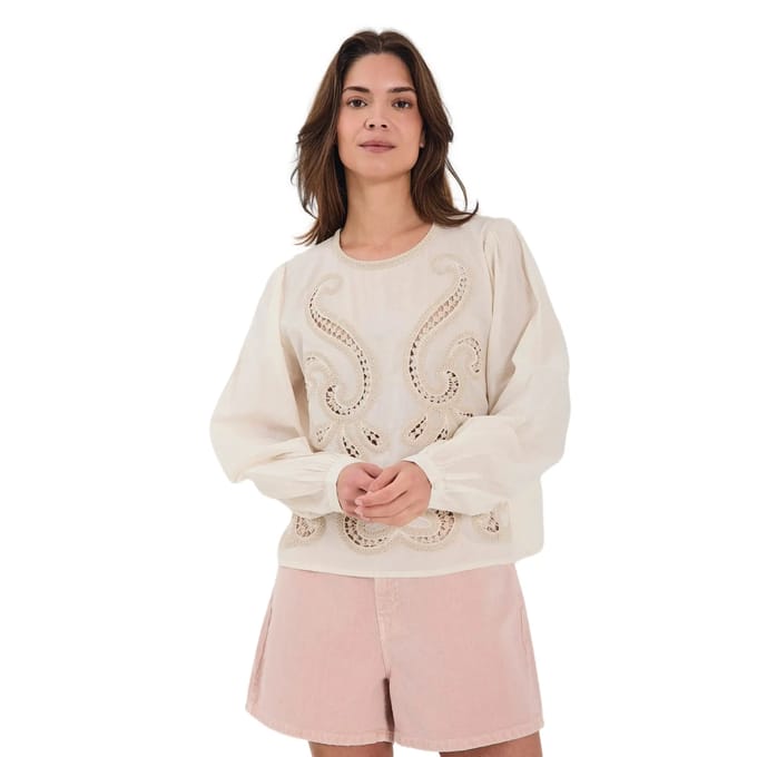 Damesblouse met lange mouwen Norr Fen