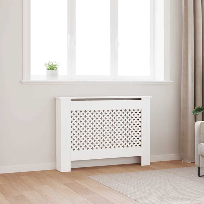 vidaXL Radiatorafdekking Wit 112x19x81,5 cm MDF