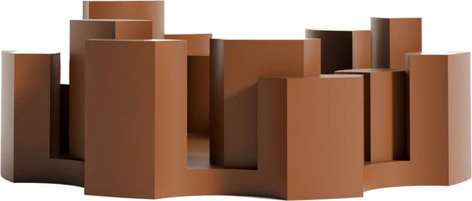 Fiastra Marova sleutelbakje - sleutel organizer - sleutelhouder - bruin - 20 x 20 x 6 cm