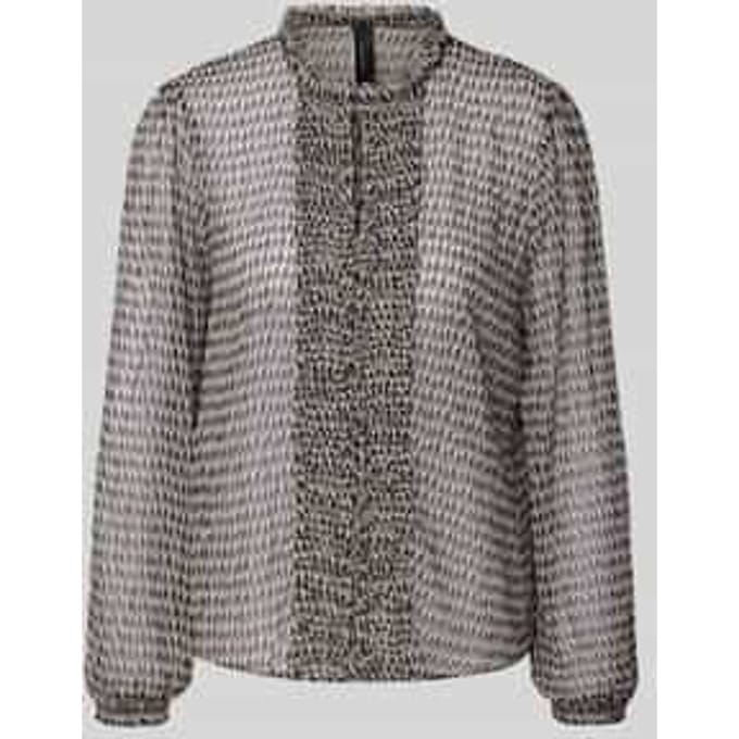 Regular fit blouse met ruches