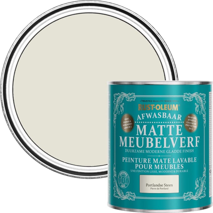 Rust-Oleum Beige Afwasbaar Matte Meubelverf - Portlandse Steen 750ml
