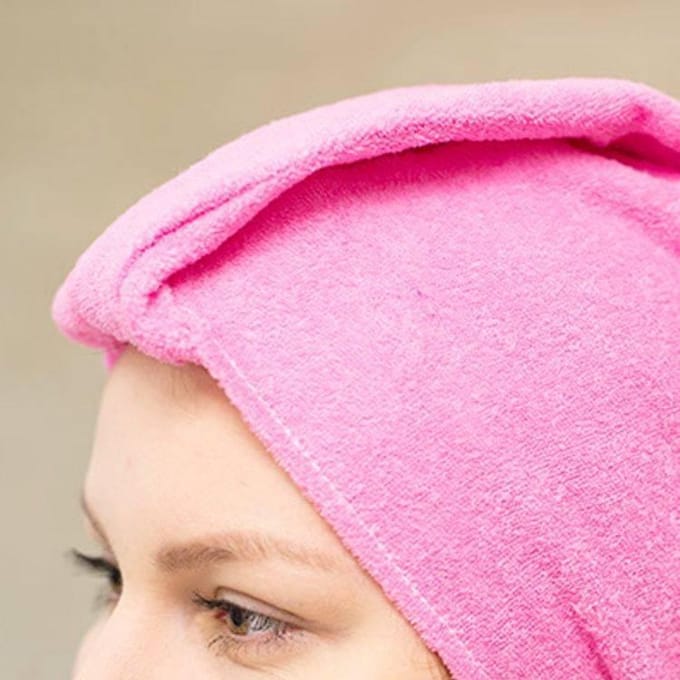 Badstof tulband Donker Roze
