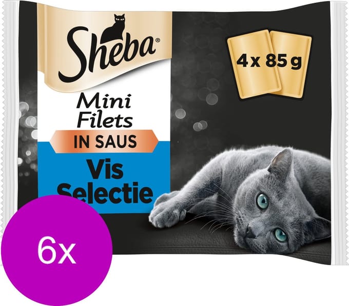 Sheba Mp Delice - Kattenvoer - 6 x Vis Vis 4x85 g