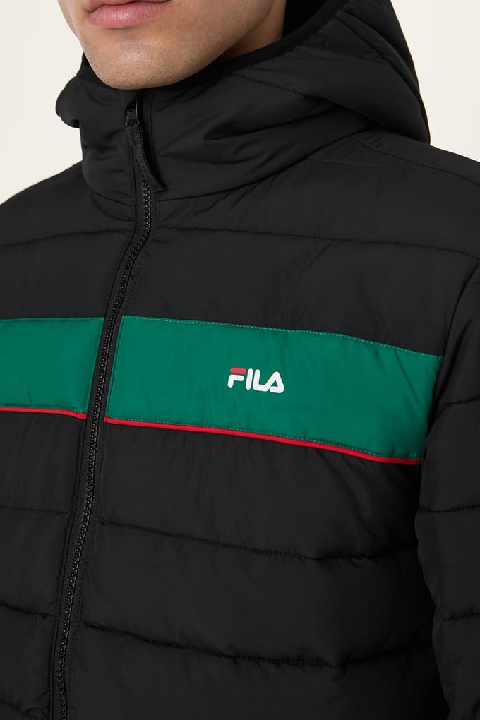 FILA Alpignano Regular Hooded Lightweight Jacket Black Taglia: M | Giacche leggere Outlet | Uomo | Nero