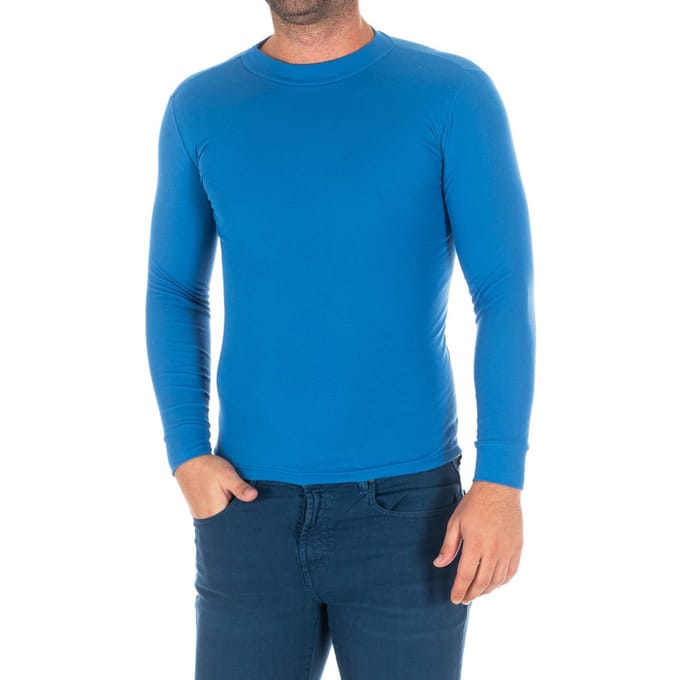 Langärmliges Herren-T-Shirt mit halbhohem Kragen 1625-H